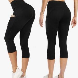 Sweetaluna Black Crop Yoga Leggings Women’s Size Small